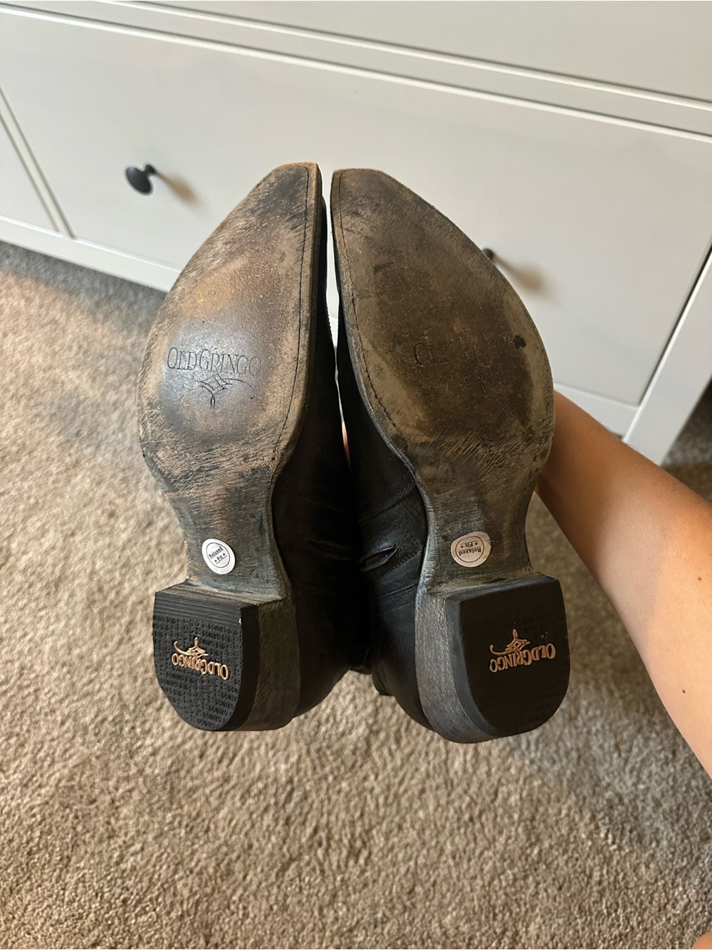 Old Gringo Black Tall Women's Western Boots - Picture 3 of 4